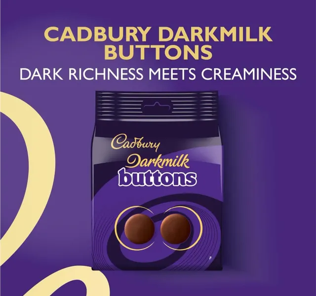 Cadbury Darkmilk Buttons Handy Bag 100 G