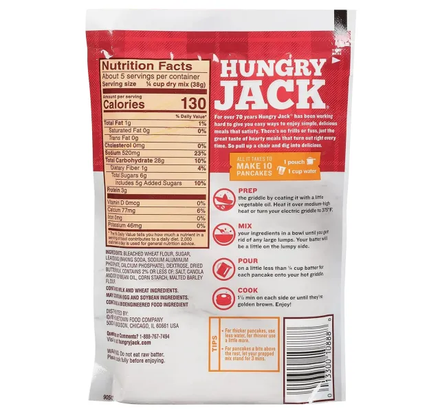 Hungry Jack Complete Buttermilk Pancake Waffle Mix 198 G