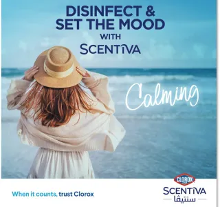 Clorox Scentiva Calming Red Sea Breeze Scent Disinfectant Cleaner Bleach Free 3 Litres