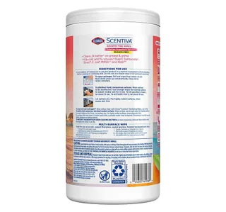 Clorox Scentiva Tahitian Grapefruit Splash Disinfecting Wipes 75 Pcs