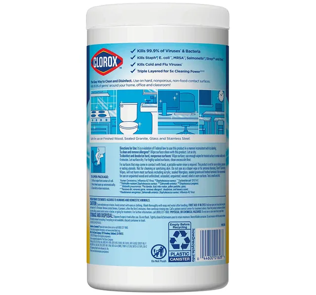 Clorox Disinfecting Wet Wipes Crisp Lemon 75 Pcs
