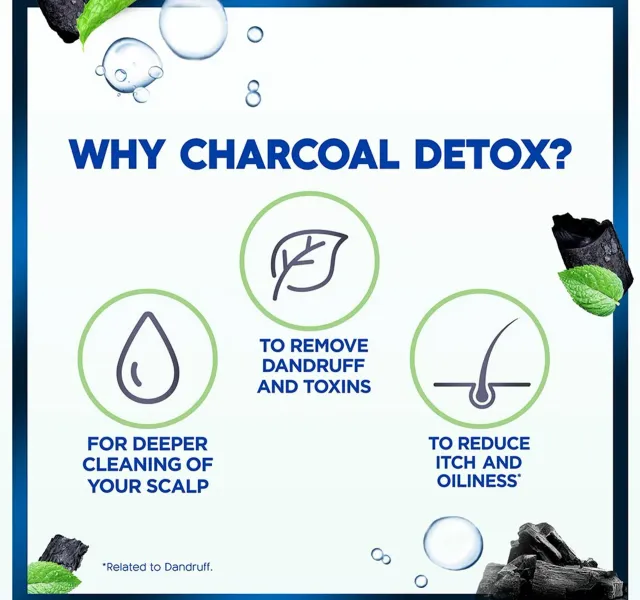 Head Shoulders Charcoal Detox Anti Dandruff Shampoo Value Pack 2 X 350 Ml