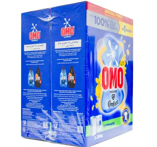 Omo Touch of Comfort Anti-Bacterial Automatic Washing Powder 2 x 2.25 kg