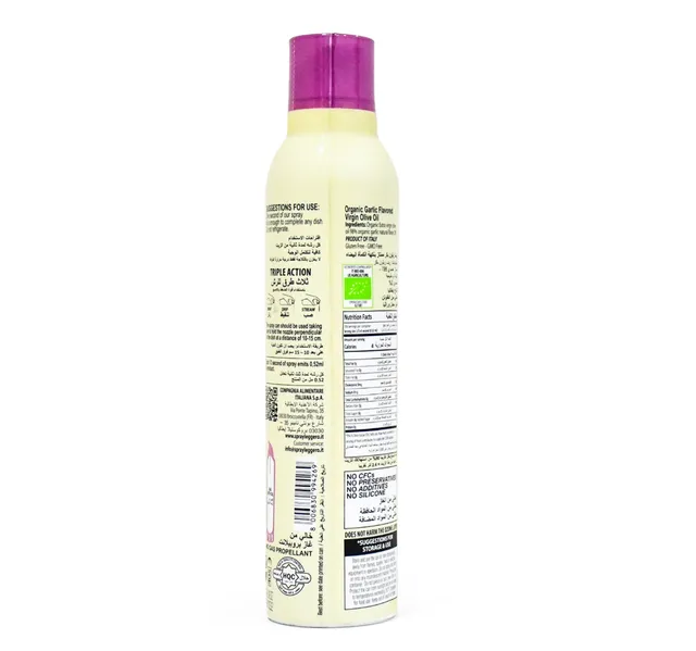Mantova Organic Garlic Flavored Extra Virgin Olive Oil Spray 200 ml