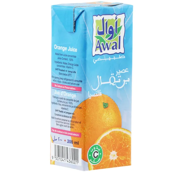 أول عصير برتقال فالنسيا 200 Ml