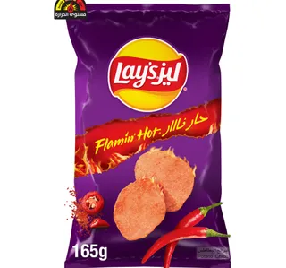 Lay S Flamin Hot Potato Chips 165 G