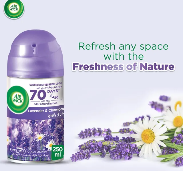 Air Wick Automatic Air Freshener Spray Refill Lavender Chamomile Scent 2 X 250 Ml