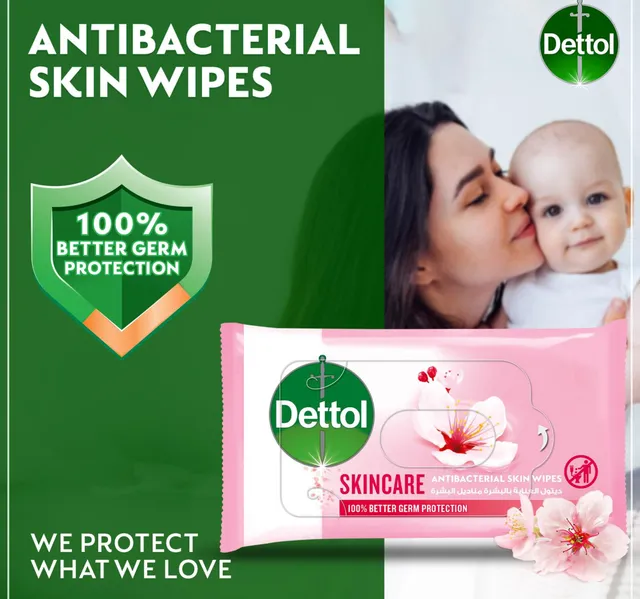 Dettol Skincare Anti Bacterial Skin Wipes 3 X 10 Pcs