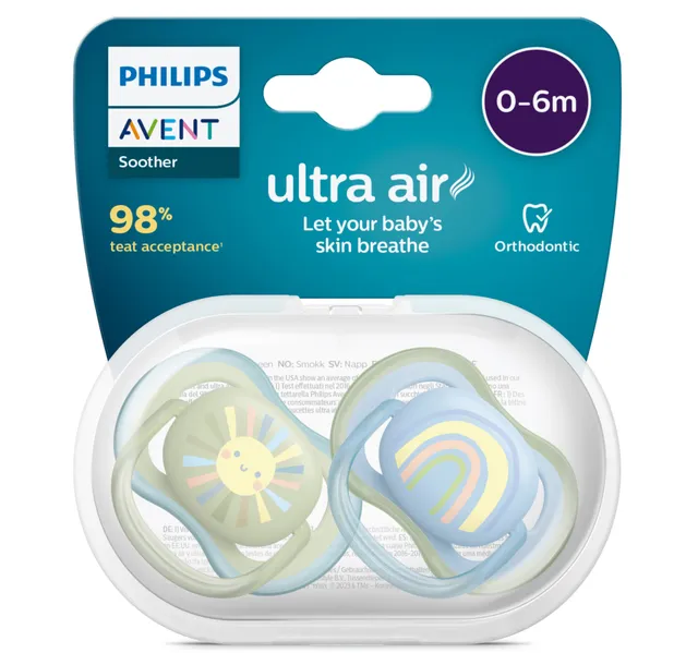 Philips Avent Ultra Air Soother From 0-6Months 85/58 2 pcs