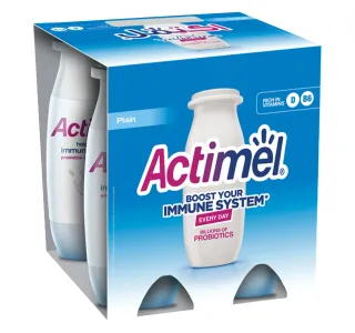 Actimel Immunity Support Classic Plain Dairy Drink 4 X 93 Ml