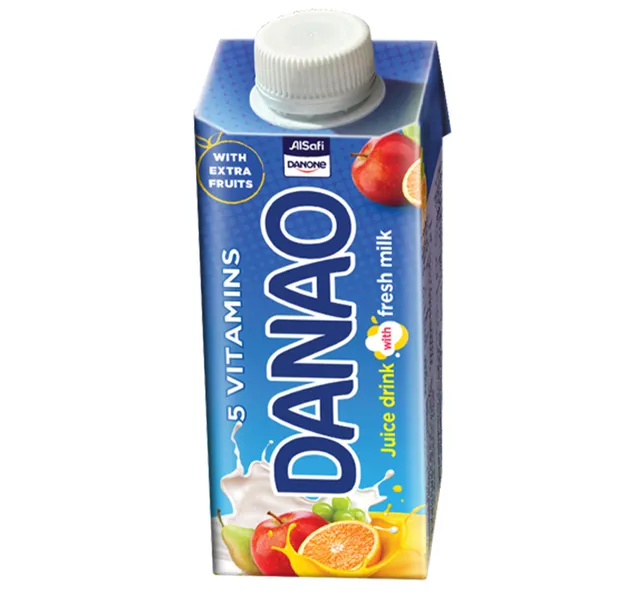 Danao No Added Sugar 5 Vitamins Juice Drink With Milk 180 Ml