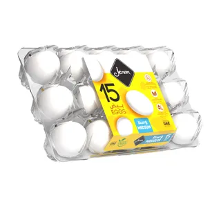 Jenan White Eggs Medium 15 Pcs
