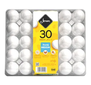 Jenan White Eggs Medium 30 pcs