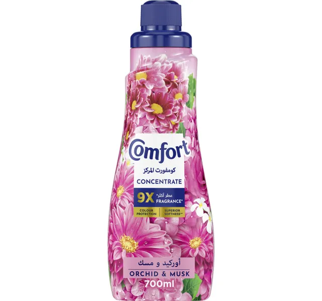 Comfort Concentrate Fabric Softener Orchid Musk 9x Fragrance 700 Ml
