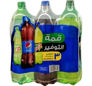 بيبسي 7اب ماونتن ديو فاليو باك 3 × 1.25 لتر