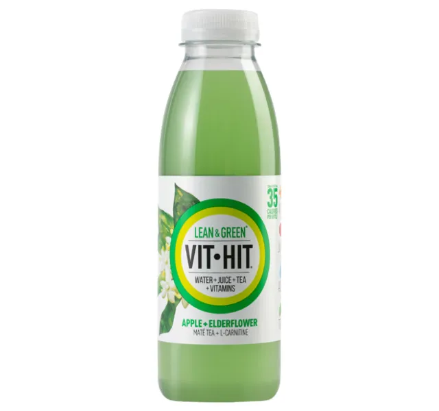Vit Hit Lean Green Apple Edelflower Drink 500 Ml