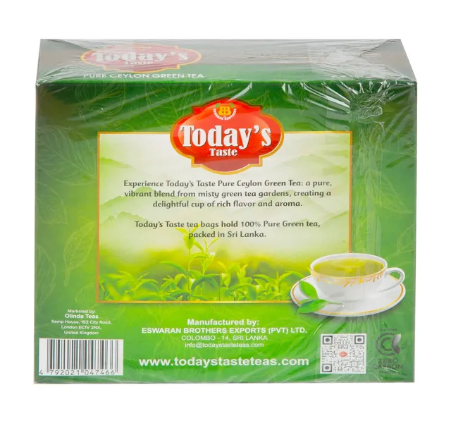 Today S Taste Pure Ceylon Green Tea 100 Teabags 150 G
