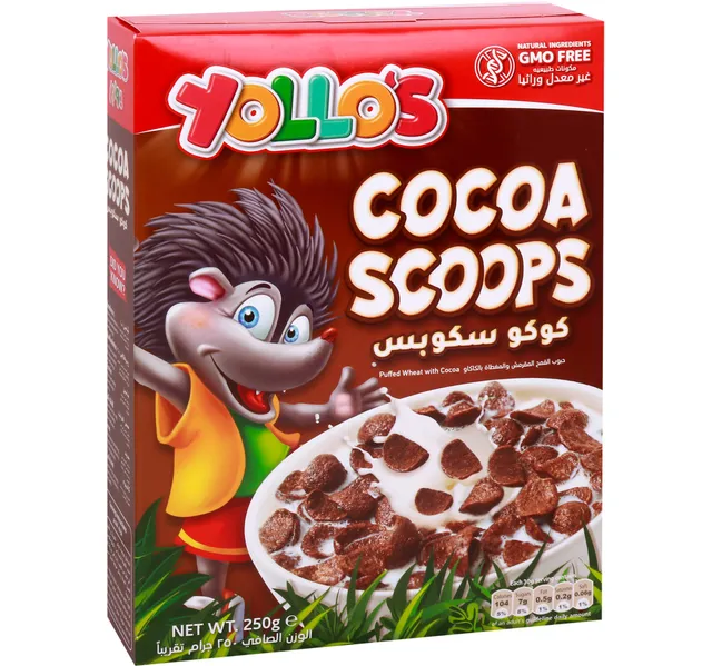يولو إس كاكاو سكوبس بافد ويت مع كاكاو 250 G
