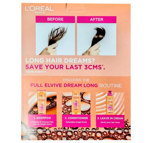 L Oreal Paris Elvive Dream Long Restoring Shampoo For Long Damaged Hair Value Pack 2 X 400 Ml