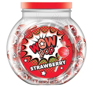 Wow Pop Strawberry Lollipop 10 pcs 350 g