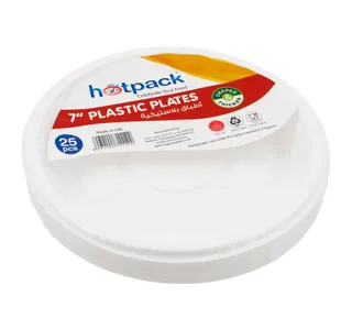 Hotpack Plastic Plate 7 25 Pcs