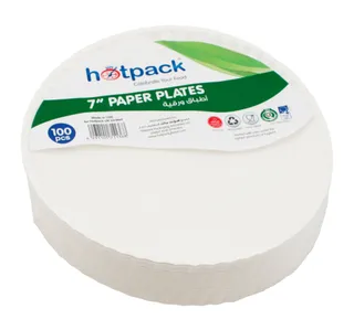 Hotpack Paper Plate 7 100 Pcs