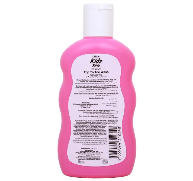 Levy Kids Blitz Top to Toe Wash With Aloevera 200 ml