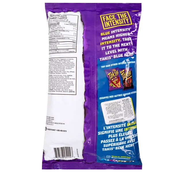 Takis Blue Heat Chilli Pepper Rolled Tortilla Chips 260 G