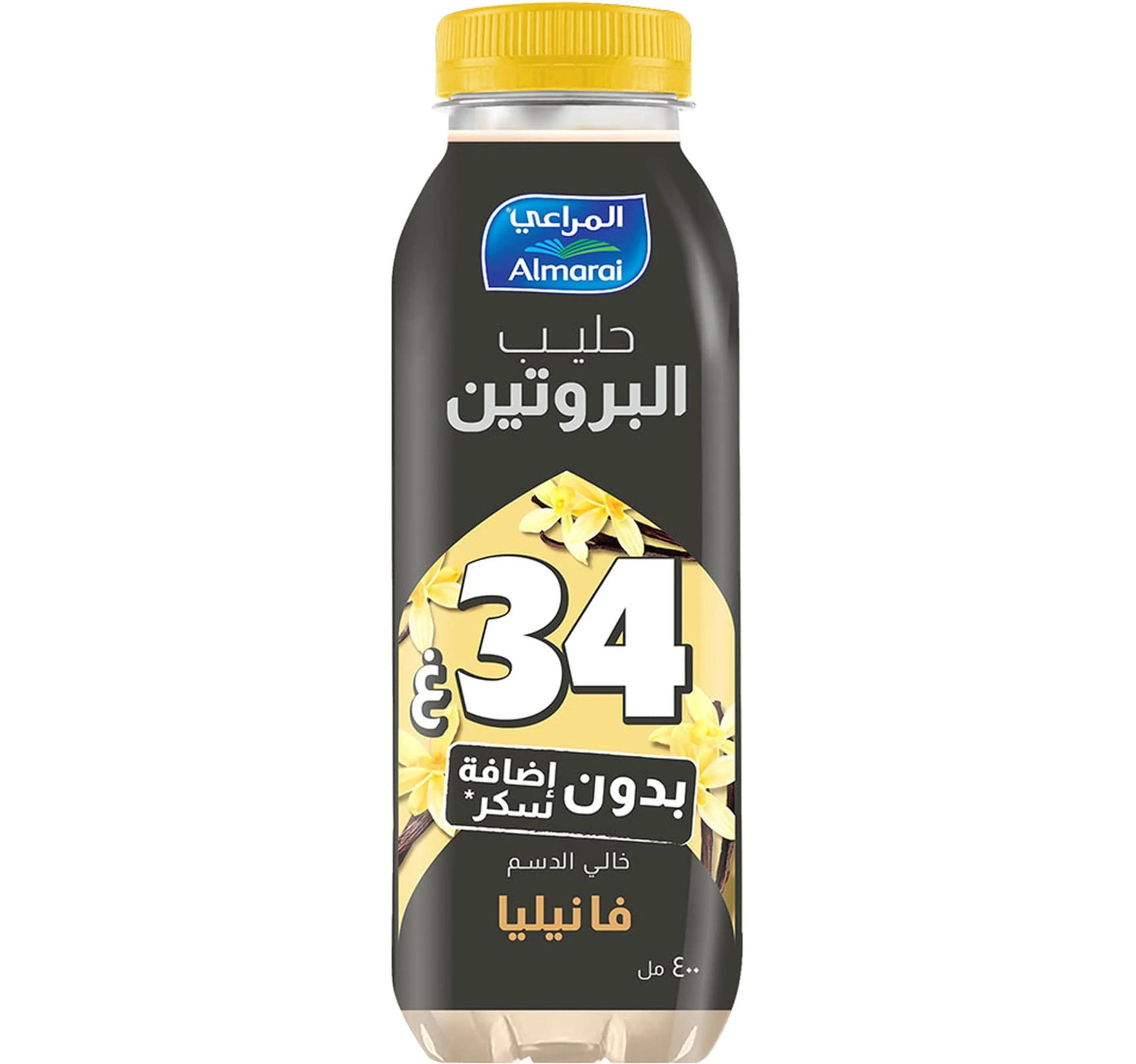 المراعي حليب بروتين بالفانيليا بدون سكر مضاف 400 مل