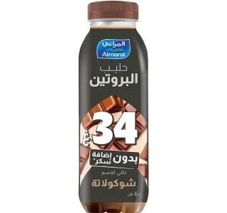 المراعي حليب بروتين بالشوكولاتة بدون سكر مضاف 400 مل