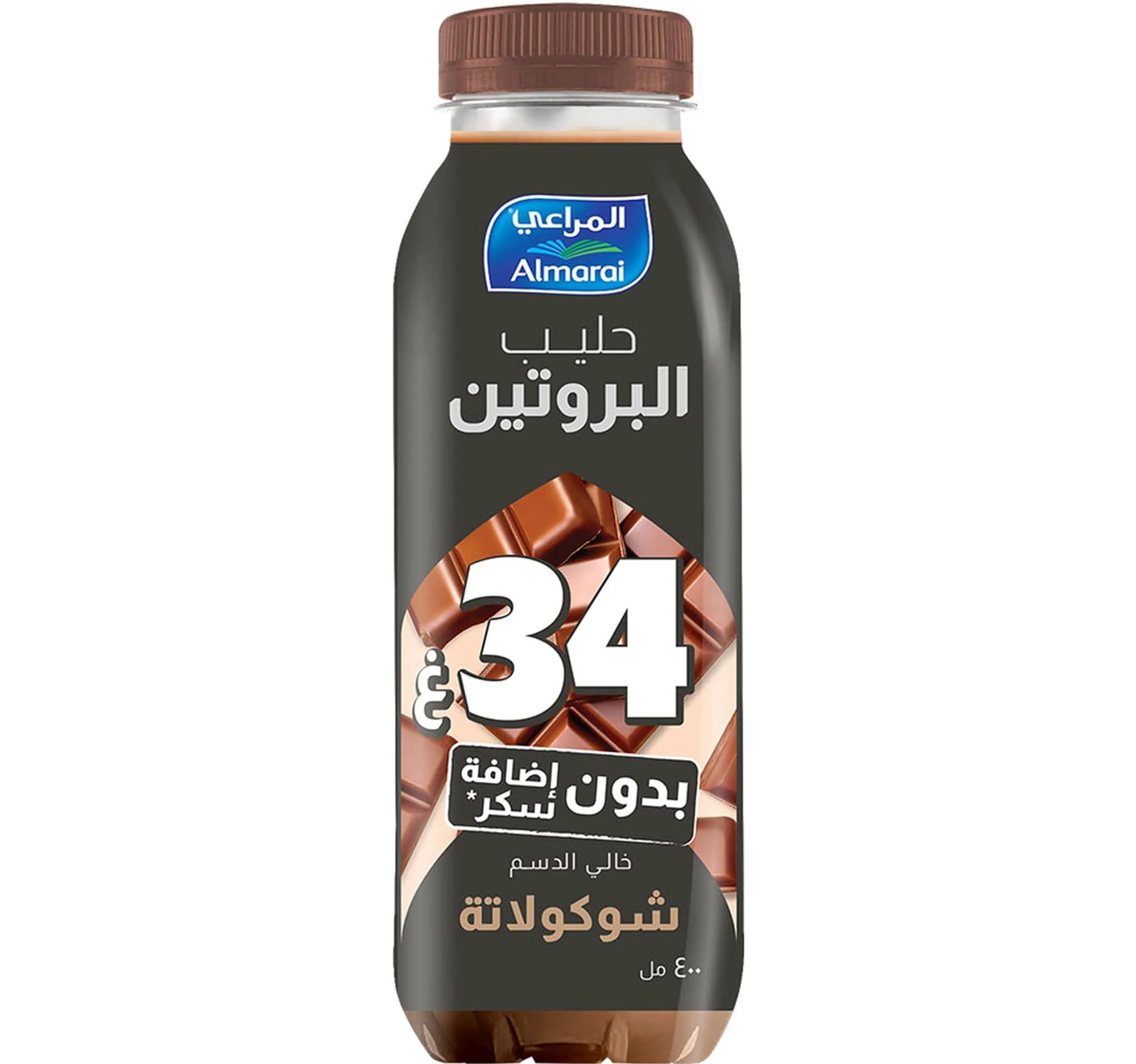 المراعي حليب بروتين بالشوكولاتة بدون سكر مضاف 400 مل