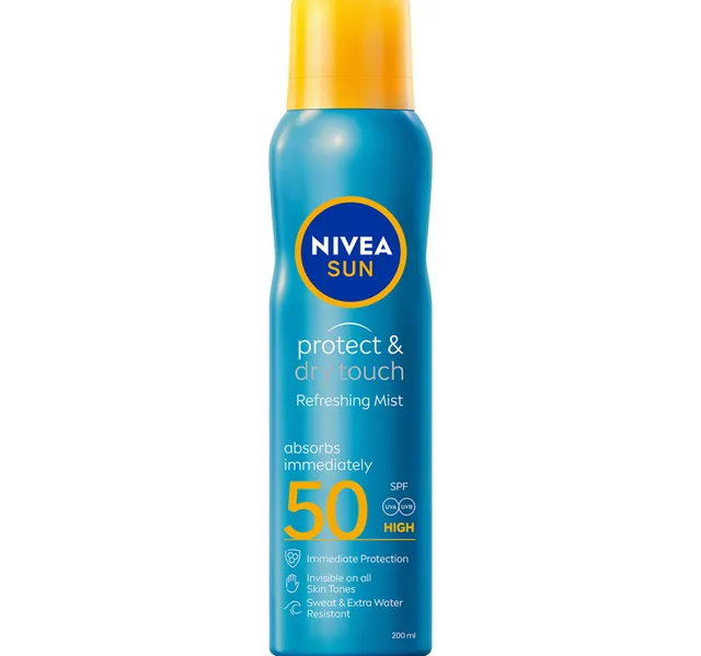 Nivea Sun Protect Dry Touch Refreshing Sun Mist Spray Spf50 Water Resistant Sun Spray