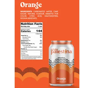 Drink Palestina Soda Orange Can 355 Ml