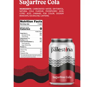 Drink Palestina Sugar Free Cola Can 355 Ml