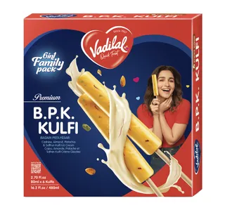 Vadilal B P K Kulfi Badam Pista Kesar Ice Cream 480 Ml