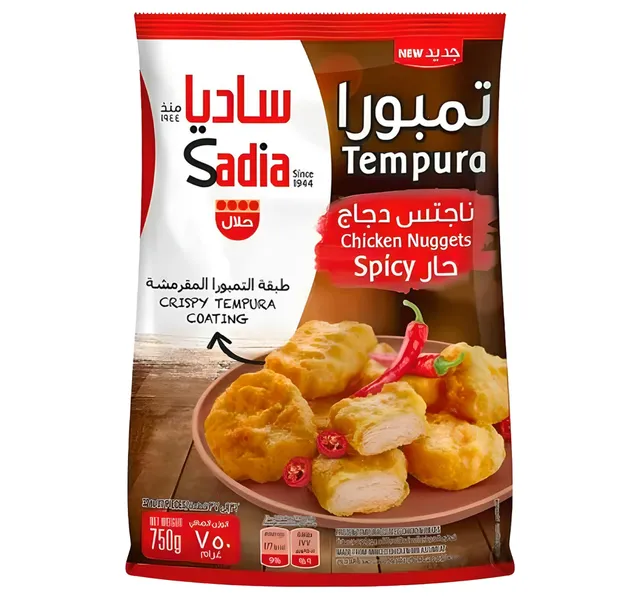 ساديا ناجتس دجاج حارة تيمبورا باك قيمة 2 × 750 جم