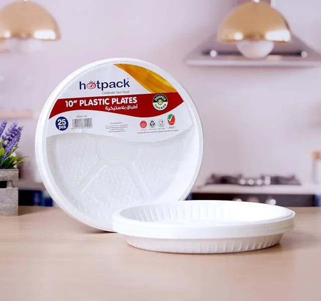 Hotpack 10 Plastic Plate 25 Pcs