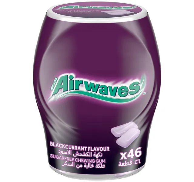 Wrigley S Airwaves Black Currant Flavour Sugar Free Chewing Gum 46 Pcs