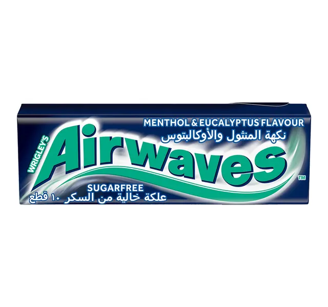 Wrigley S Airwaves Menthol Eucalyptus Sugar Free Chewing Gum 10 Pcs