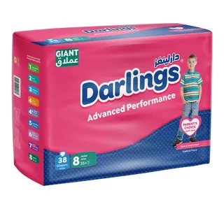 Darlings Advanced Performance Diapers Size 8 Junior 35 Kg 38 Pcs