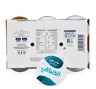 الصافي زبادي طازج كامل الدسم 6 × 120 جم