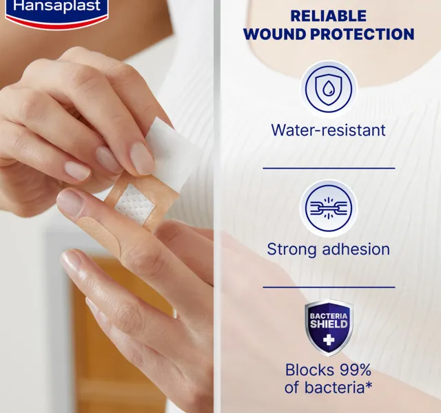 Hansaplast Universal Wound Plasters Water Resistant Strong Adhesion 20 Pcs