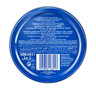 Nivea Creme Tin Moisturizing Cream 400 Ml