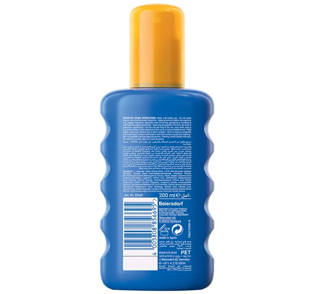 Nivea SUN Protect & Moisture Sun Spray SPF50 Moisturising Suncream Spray 200 ml