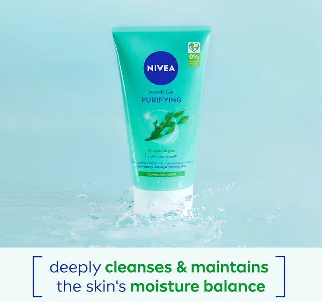 Nivea Purifying Cleansing Face Wash For Combination Skin With Ocean Algae 150 Ml