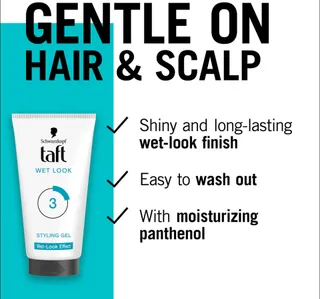 Taft Wet Look Effect Styling Gel 150 Ml