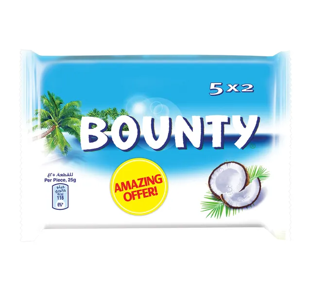 Bounty Milk Chocolate Value Pack 5 X 50 G 2 Pkt