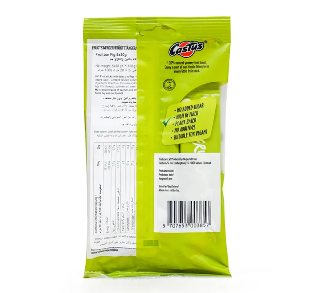 Castus Fruit Sticks Figs Date 5 X 20 G