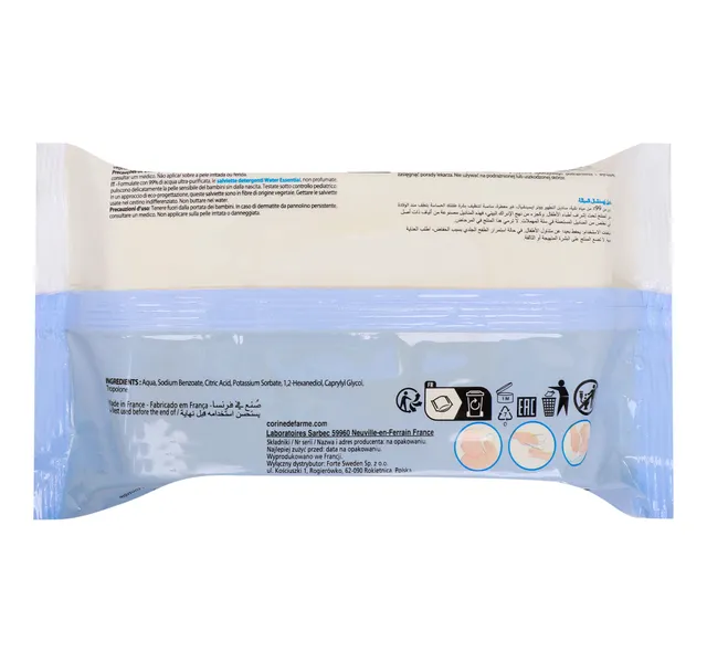 Corine De Farme Baby Water Essential Unscented Cleansing Wipes 70 Pcs