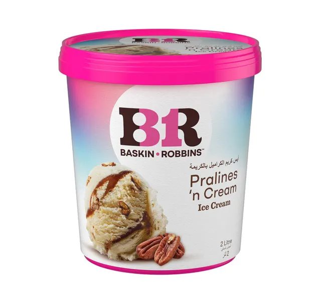 Baskin Robbins Pralines N Cream Ice Cream 2 Litres
